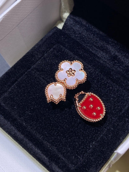 [CA]LUCKY 3 MOTIF ROSE GOLD RING