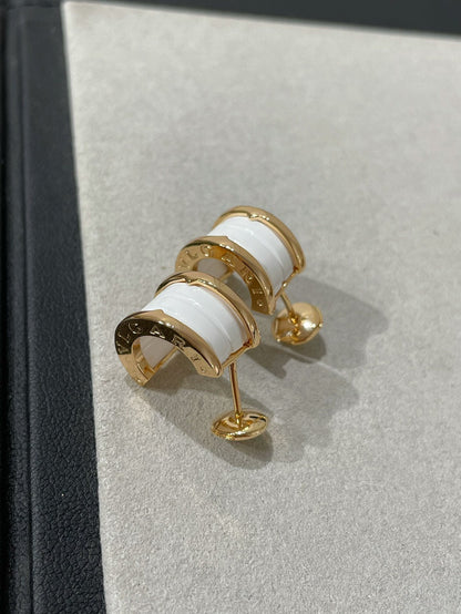 [CA]ZERO 1 PINK GOLD CERAMIC EARRINGS