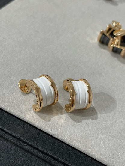 [CA]ZERO 1 PINK GOLD CERAMIC EARRINGS