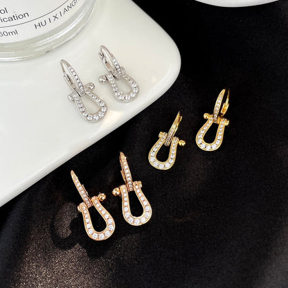 [CA]FORCE 10 FULL DIAMOND DROP EARRINGS MEDIUM MODEL