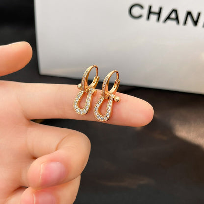 [CA]FORCE 10 FULL DIAMOND DROP EARRINGS MEDIUM MODEL