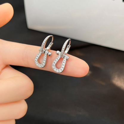 [CA]FORCE 10 FULL DIAMOND DROP EARRINGS MEDIUM MODEL