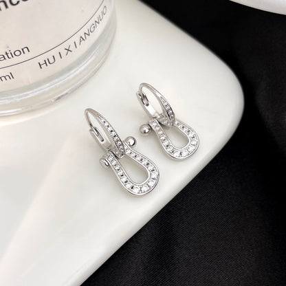 [CA]FORCE 10 FULL DIAMOND DROP EARRINGS MEDIUM MODEL