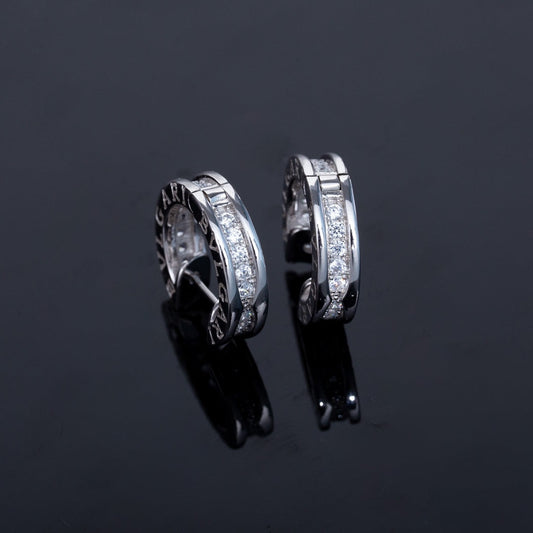 [CA]ZERO 1 MINI SILVER DIAMOND EARRINGS