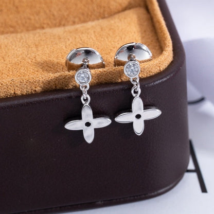 [CA]VIDYLLE SILVER DIAMOND MINI DROP EARRINGS