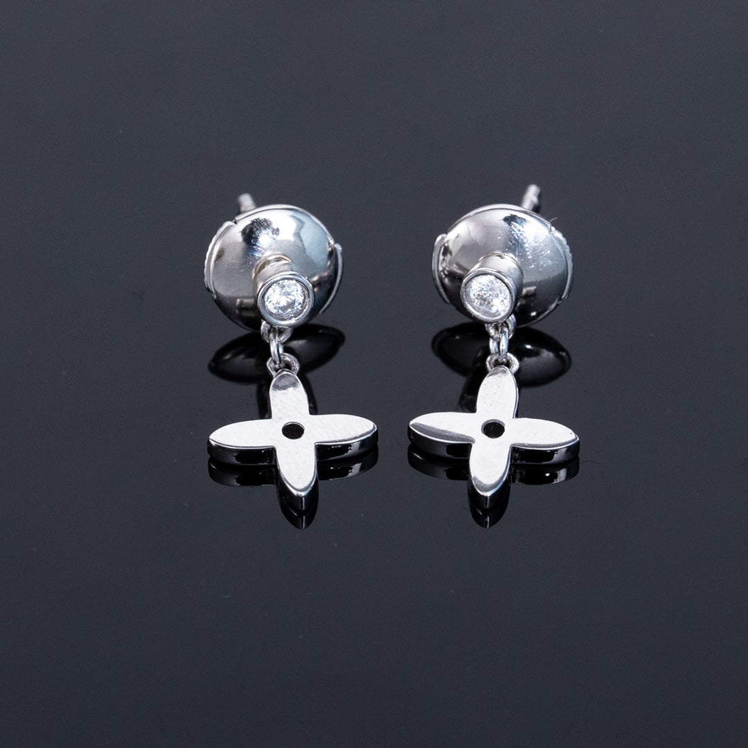 [CA]VIDYLLE SILVER DIAMOND MINI DROP EARRINGS