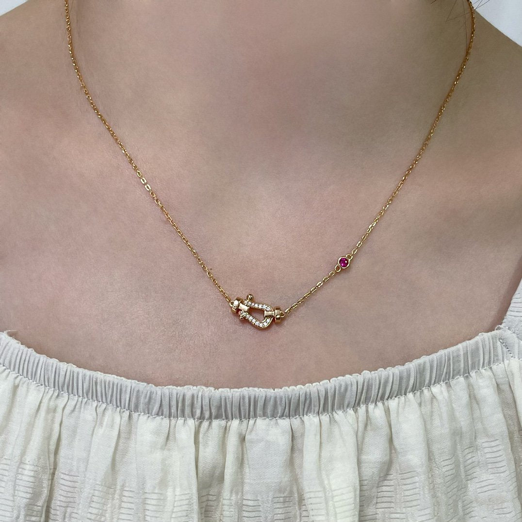 [CA]FORCE 10 DIAMOND PINK GOLD NECKLACE