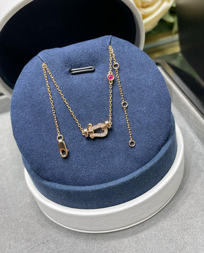 [CA]FORCE 10 DIAMOND PINK GOLD NECKLACE