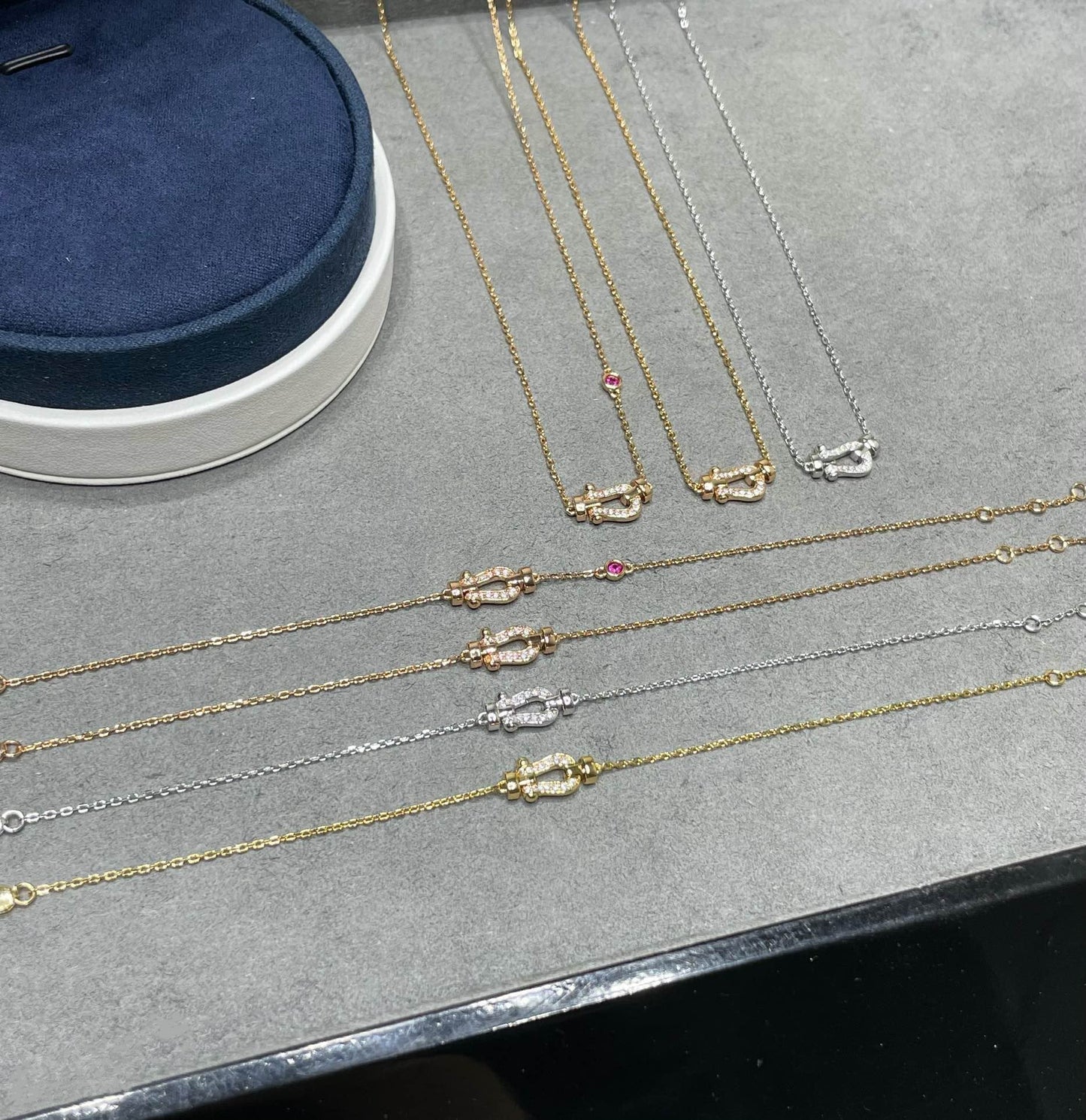 [CA]FORCE 10 DIAMOND PINK GOLD NECKLACE