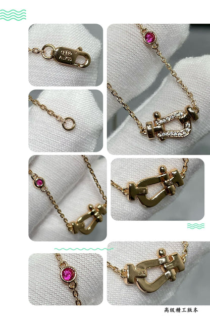 [CA]FORCE 10 DIAMOND PINK GOLD NECKLACE