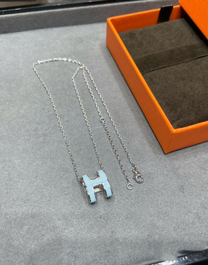 [CA]POP H SKY BLUE NECKLACE