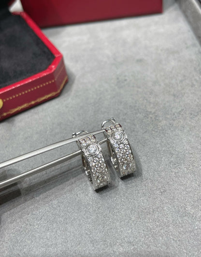 [CA]LOVE 5.5MM DIAMOND PAVED EARRINGS