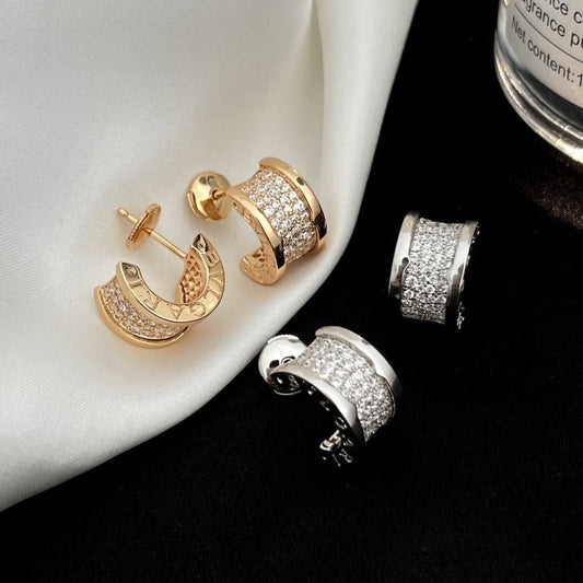 [CA]ZERO 1 DIAMOND PAVED EARRINGS