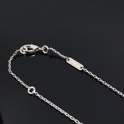 [CA]CLOVER PIETERSITE SILVER LONG NECKLACE