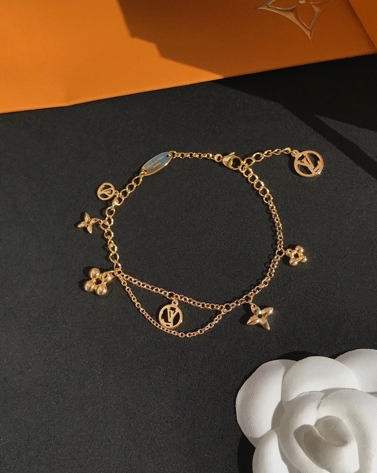 [CA]BLOOMING PINK GOLD MOP BRACELET