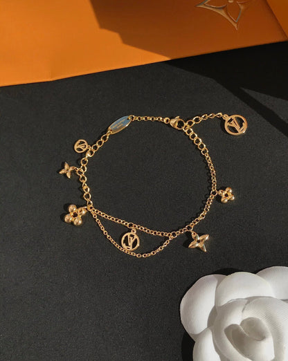 [CA]BLOOMING PINK GOLD MOP BRACELET