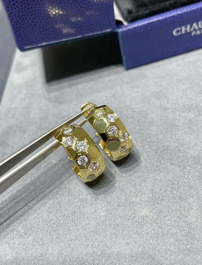 [CA]BEE LOVE DIAMOND HOOP EARRINGS