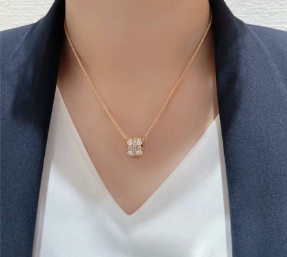 [CA]BEE LOVE DIAMOND PAVED 3 ROW NECKLACE