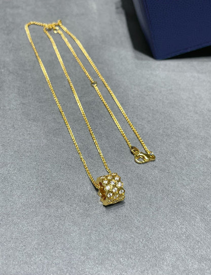 [CA]BEE LOVE DIAMOND PAVED 3 ROW NECKLACE