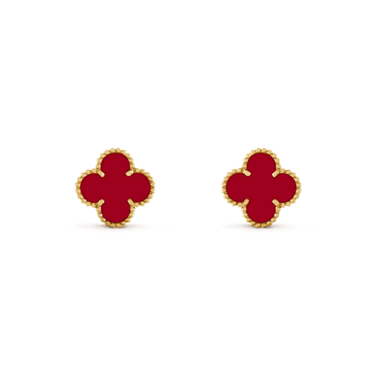 [CA]CLOVER MEDIUM 1 MOTIFS CARNELIAN  EARRINGS