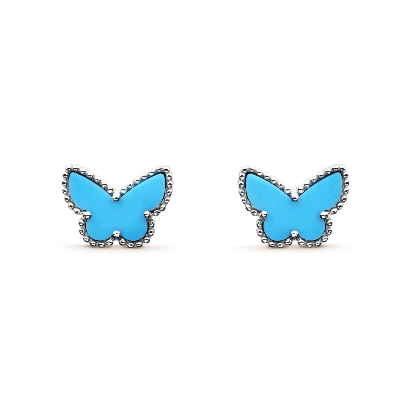 [CA]BUTTERFLY TURQUOISE EARRINGS SILVER