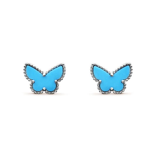 [CA]BUTTERFLY TURQUOISE EARRINGS SILVER