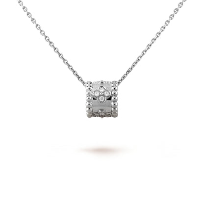 [CA]PERLEE PEDANT SIVLER DIAMOND NECKLACE