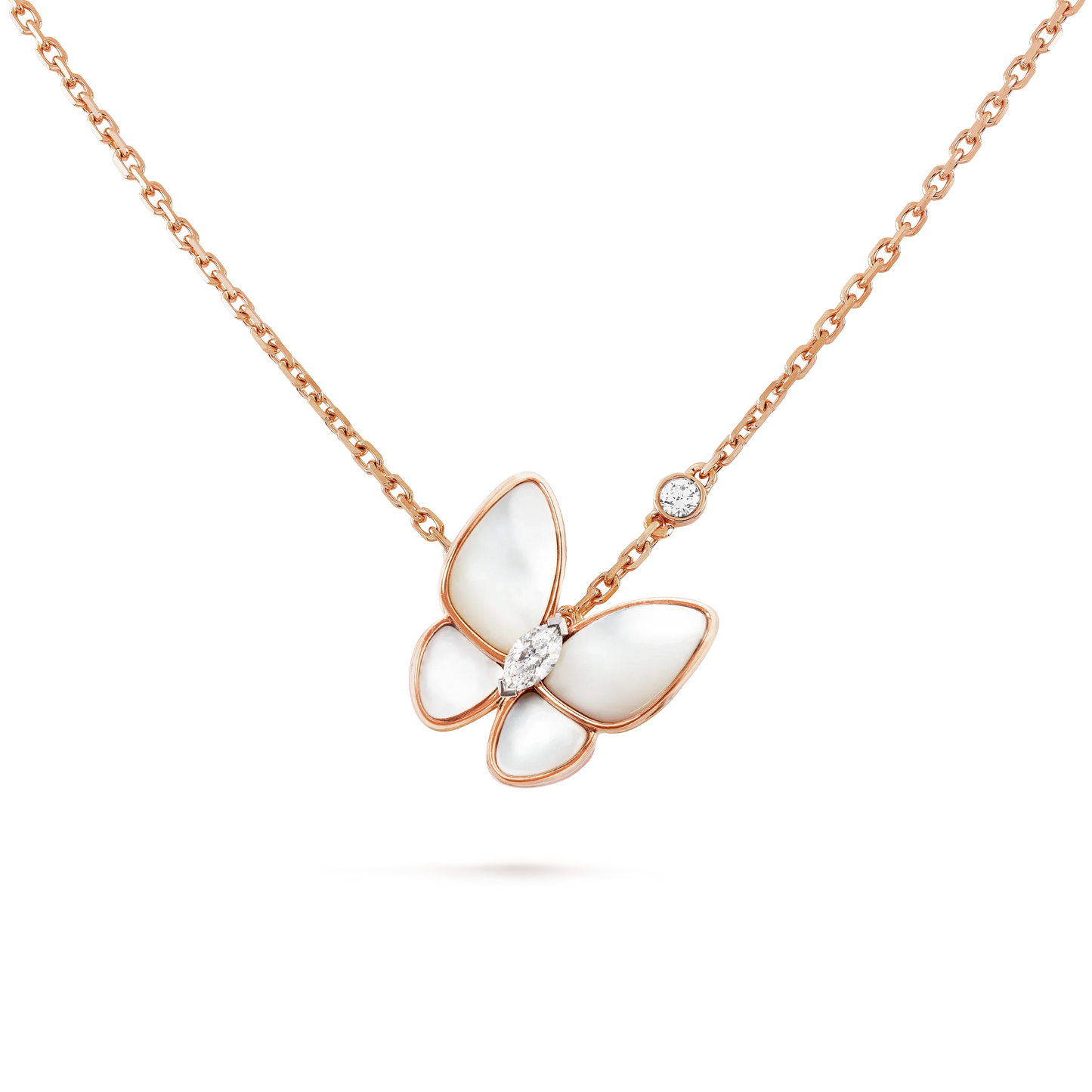 [CA]BUTTERFLY MOP DIAMOND NECKLACE