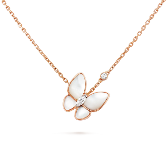 [CA]BUTTERFLY MOP DIAMOND NECKLACE