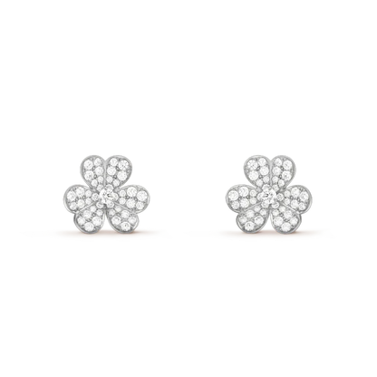 [CA]CLOVER COMOS DIAMOND EARRINGS SILVER