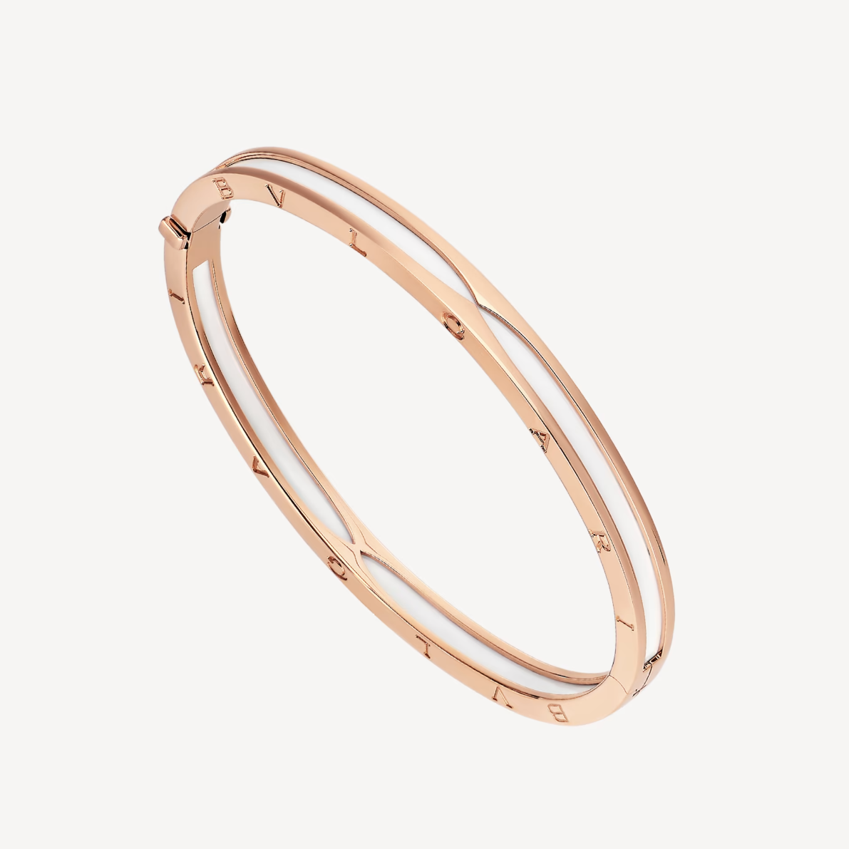 [CA]ZERO 1 PINK GOLD WITH WHITE CERAMIC BRACELET