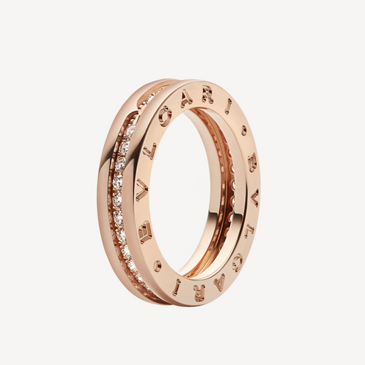 [CA]ZERO 1 ONE-BAND PAVED DIAMONDS ON THE SPIRAL RING