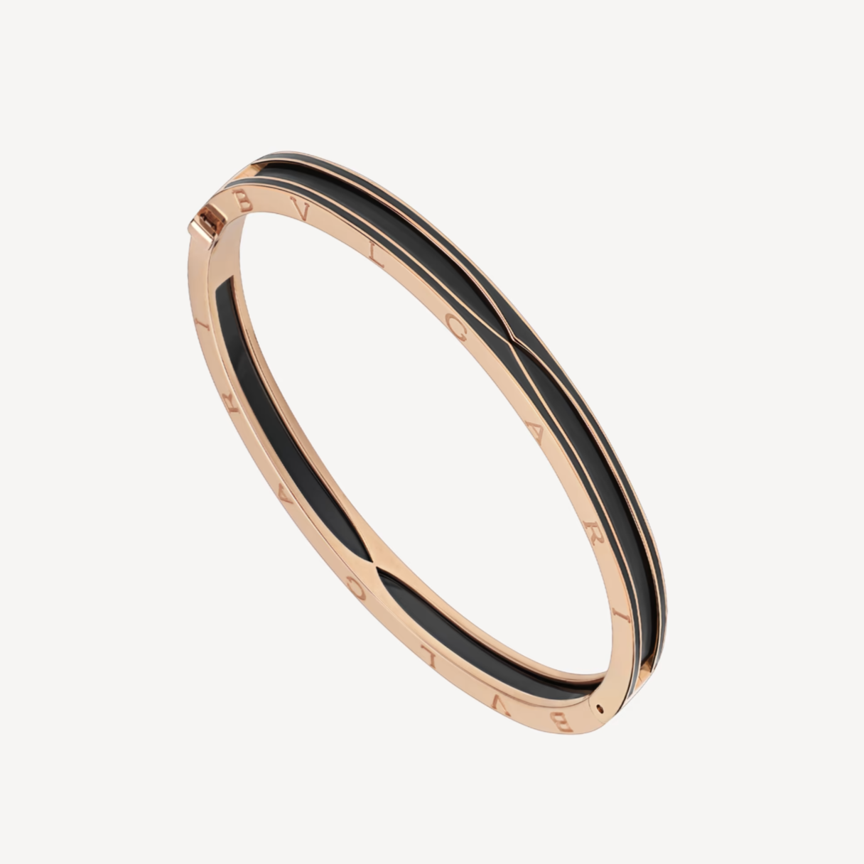 [CA]ZERO 1 PINK GOLD WITH MATTE BLACK CERAMIC BRACELET