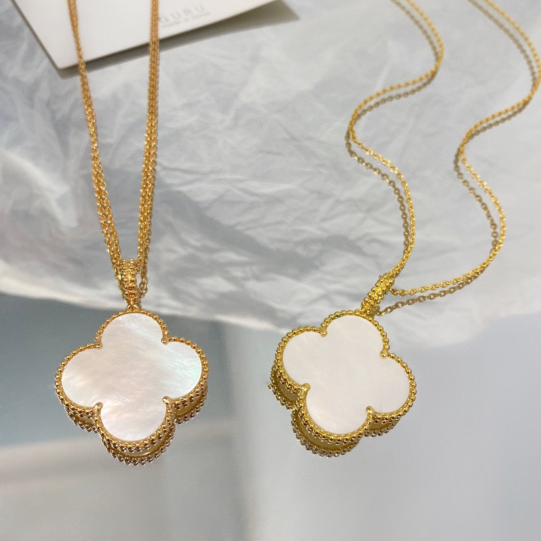 [CA]CLOVER 25MM MOP LARGE PENDANT NECKLACE