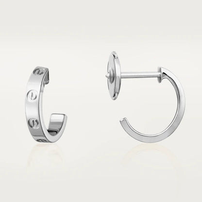 [CA]LOVE EARRINGS 2.65MM SILVER