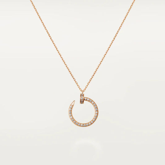 [CA]JUSTE NECKLACE PINK GOLD DIAMONDS