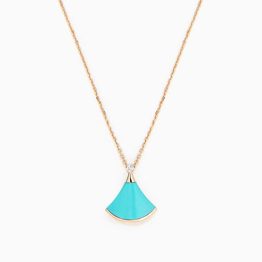 [CA]DREAM NECKLACE TURQUOISE PINK GOLD