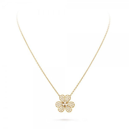 [CA]FLOWER DIAMOND NECKLACE