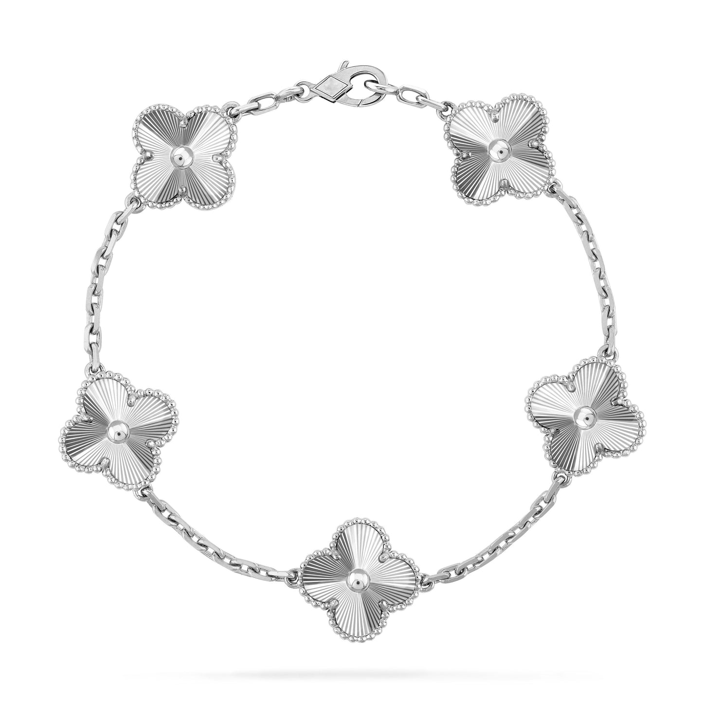 [CA]CLOVER SILVER 5 MOTIFS BRACELET