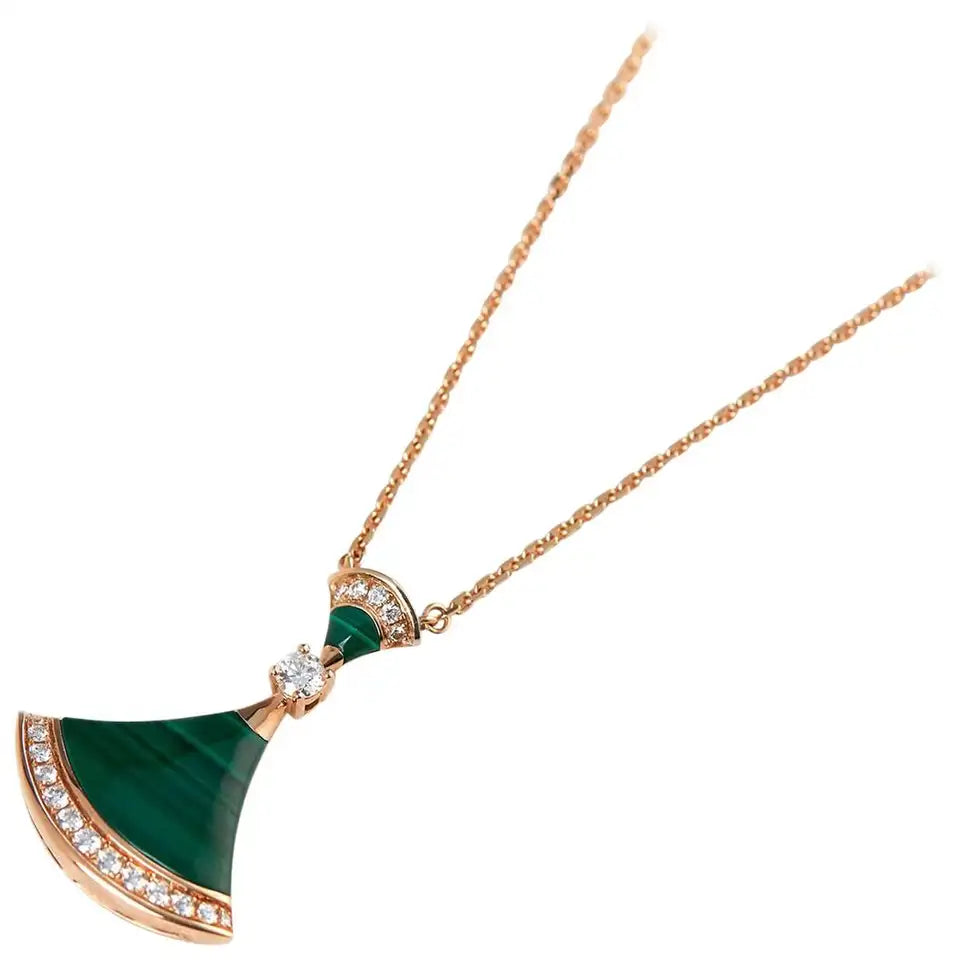 [CA]DREAM NECKLACE MALACHITE DIAMOND