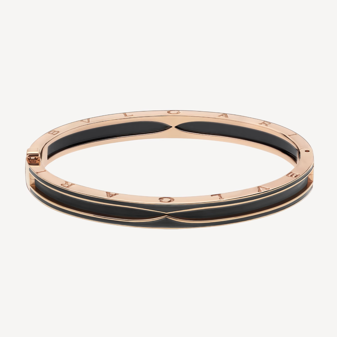 [CA]ZERO 1 PINK GOLD WITH MATTE BLACK CERAMIC BRACELET