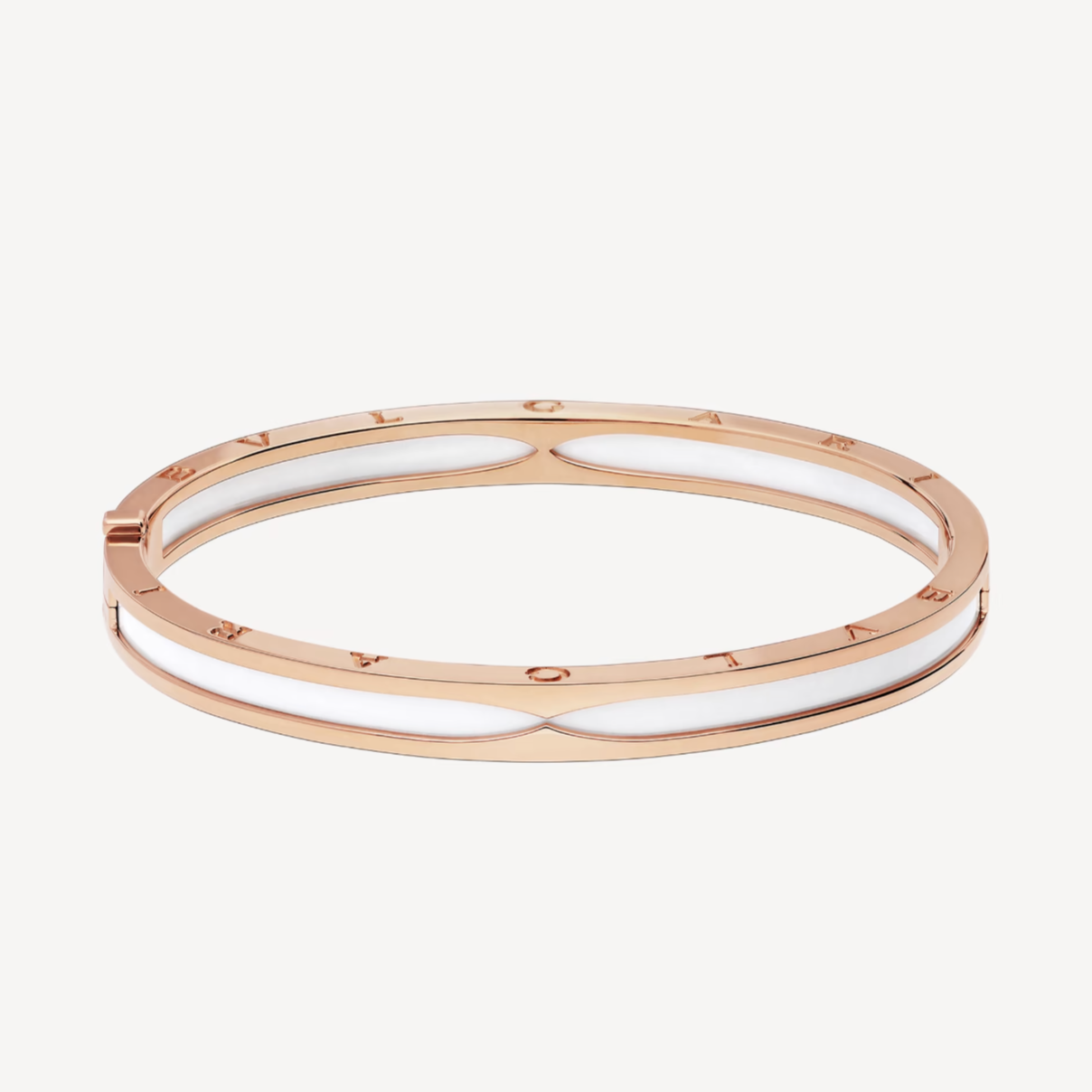 [CA]ZERO 1 PINK GOLD WITH WHITE CERAMIC BRACELET