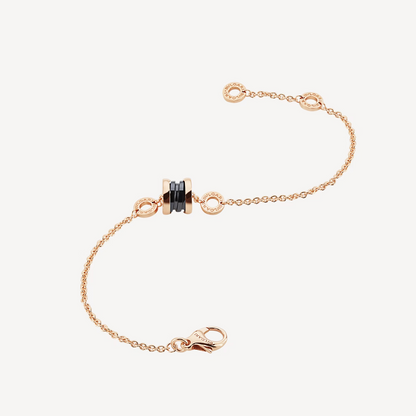 [CA]ZERO 1 SOFT PINK GOLD AND BLACK CERAMIC BRACELET