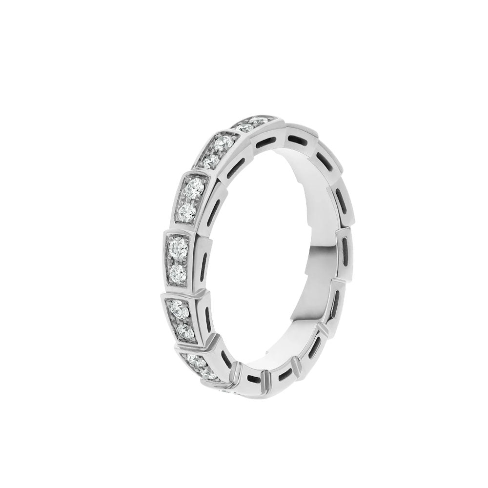 [CA]SERPENTI RING SILVER DIAMOND PAVED 3MM