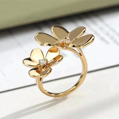 [CA]CLOVER COMOS GOLD DIAMOND RING