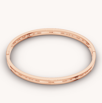 [LUCAS]ZERO 1 SPIRAL LOGO PINK GOLD BRACELET