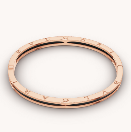 [CA]ZERO 1 PINK GOLD WITH BLACK CERAMIC BRACELET