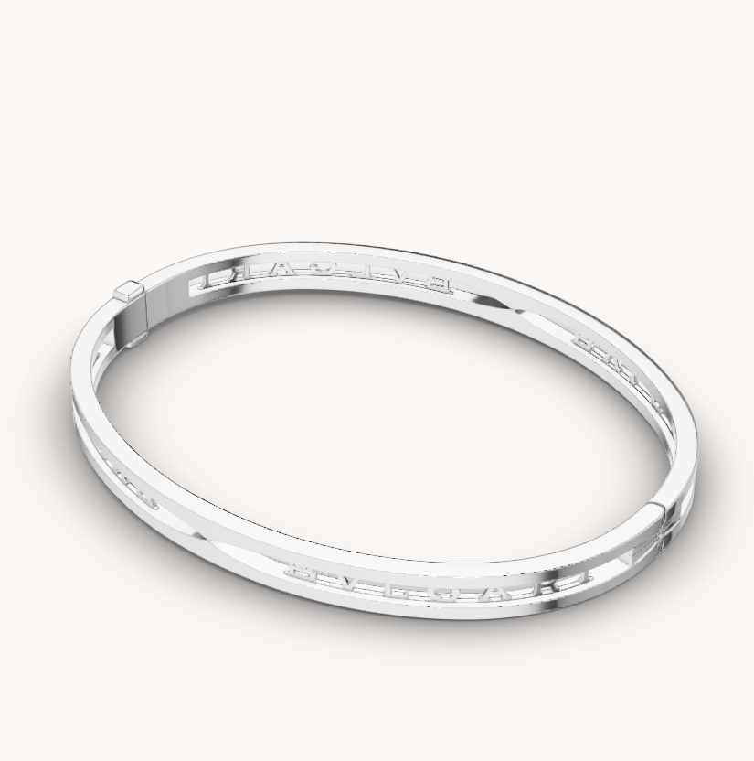 [LUCAS]ZERO 1 SPIRAL LOGO SILVER BRACELET