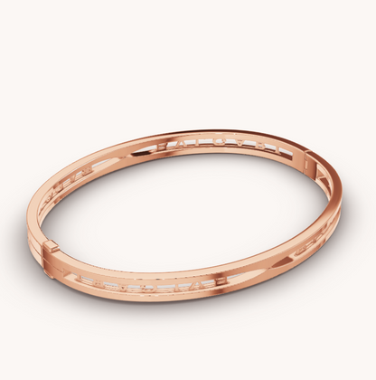 [LUCAS]ZERO 1 SPIRAL LOGO PINK GOLD BRACELET