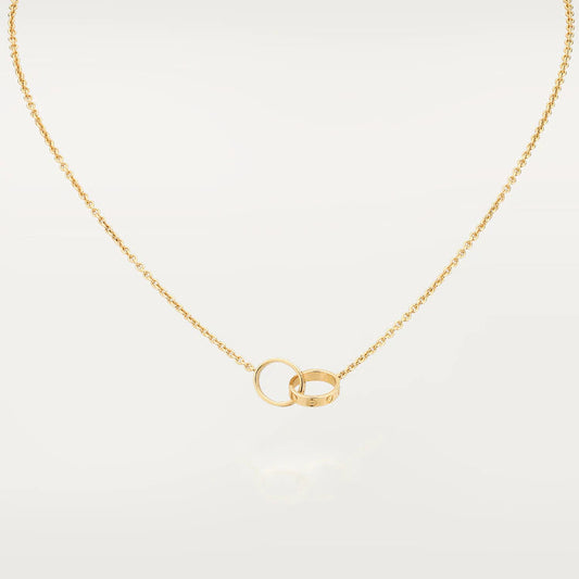 [CA]LOVE NECKLACE DOUBLE RING GOLD